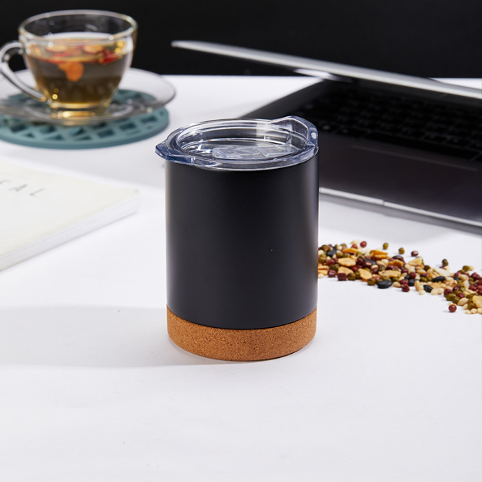 High Quality Stainless Steel Mug Sublimation Tumblers Thermos Cups 12oz Straight Tumbler Cup With Cork Bottom