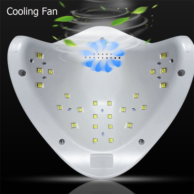 48W UV LED Nail Lamp Nail Dryer Gel Polish Curing Light with Bottom LCD display Infrared Sensor nail lamp with cooling fan